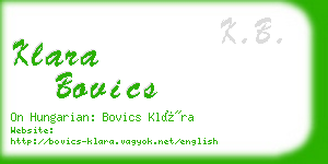 klara bovics business card